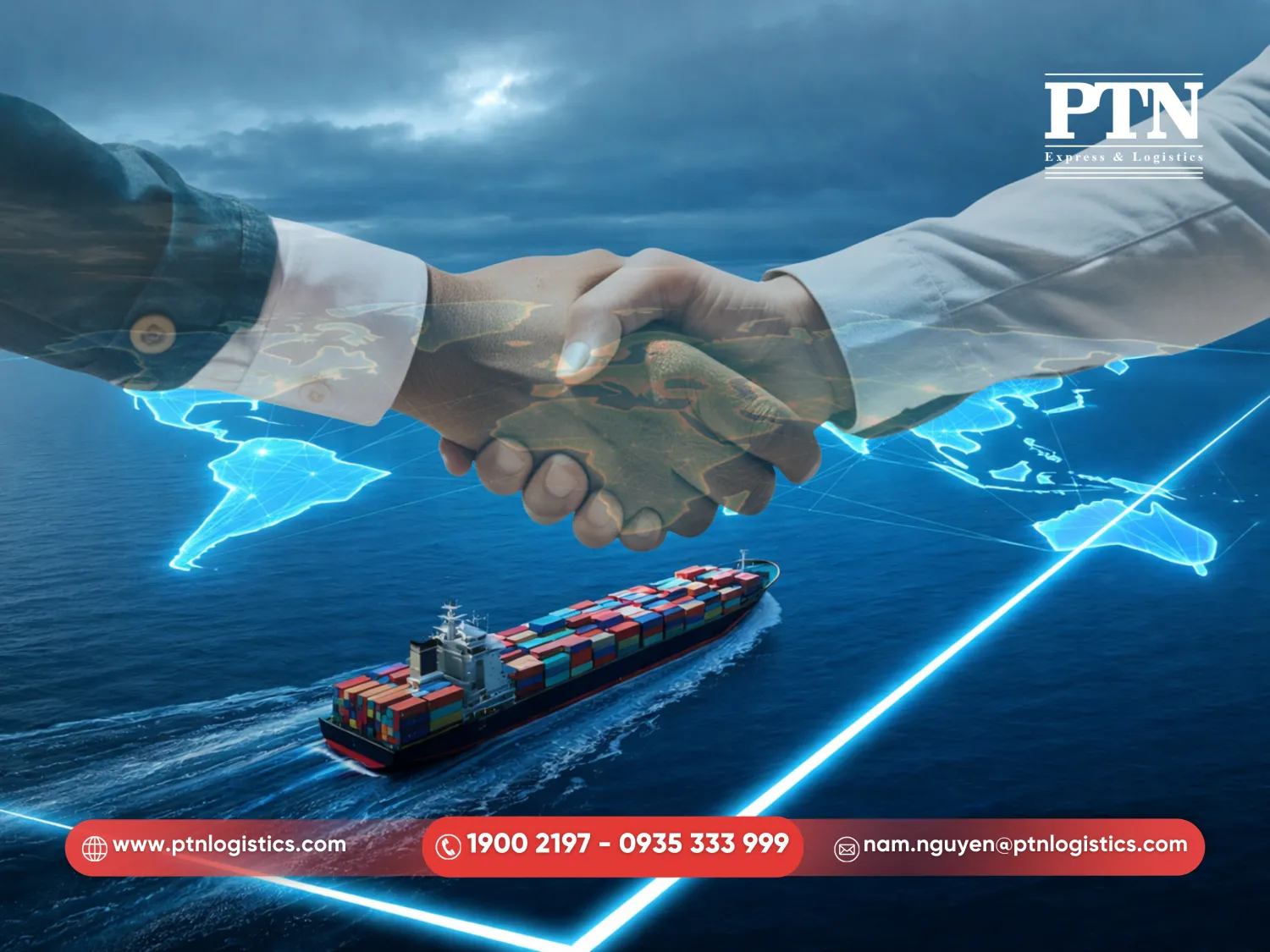 PTN Logistics có quan hệ đối tác với các hãng tàu lớn