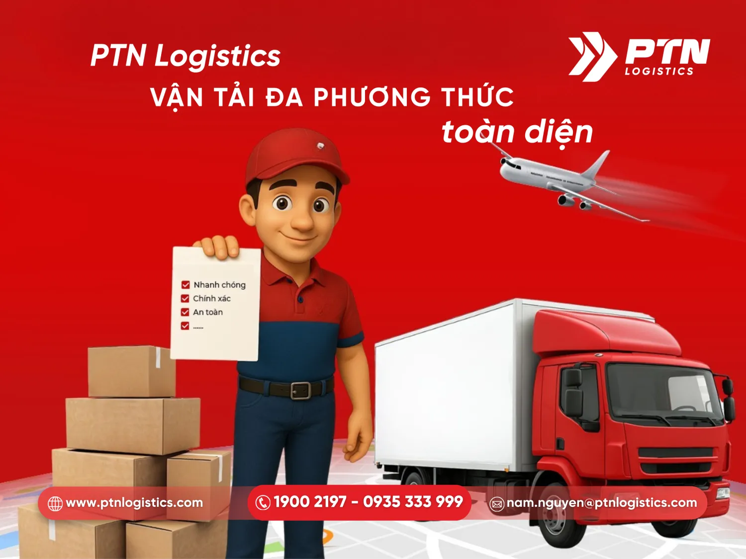 PTN Logistics cung cấp dịch vụ vận tải đa phương thức toàn diện