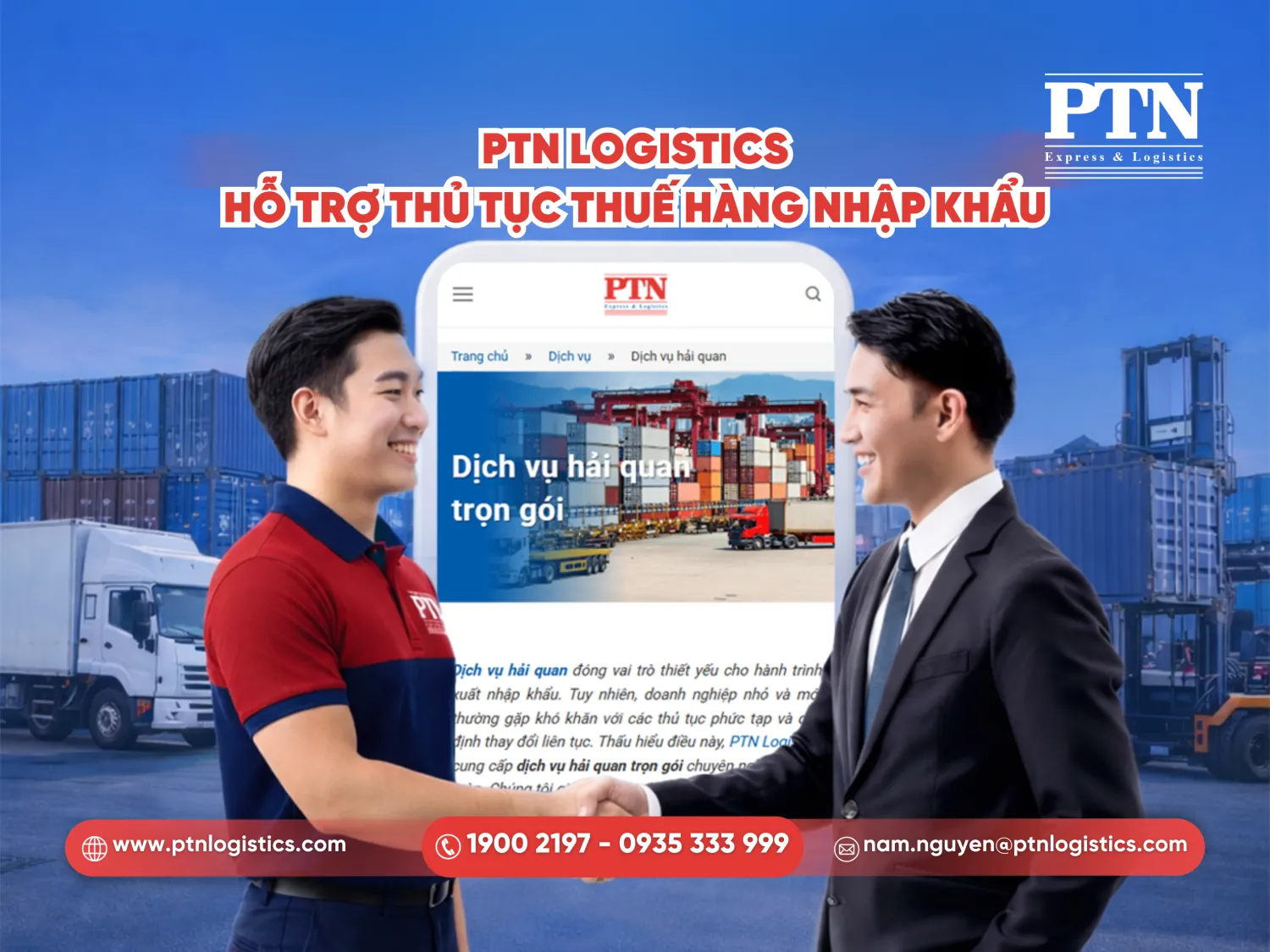 PTN Logistics hỗ trợ thủ tục thuế hàng nhập khẩu