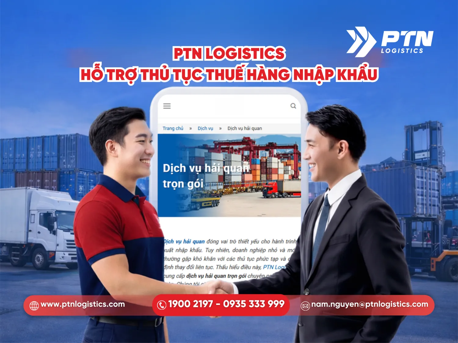 PTN Logistics sẽ hỗ trợ thủ tục thuế hàng nhập khẩu