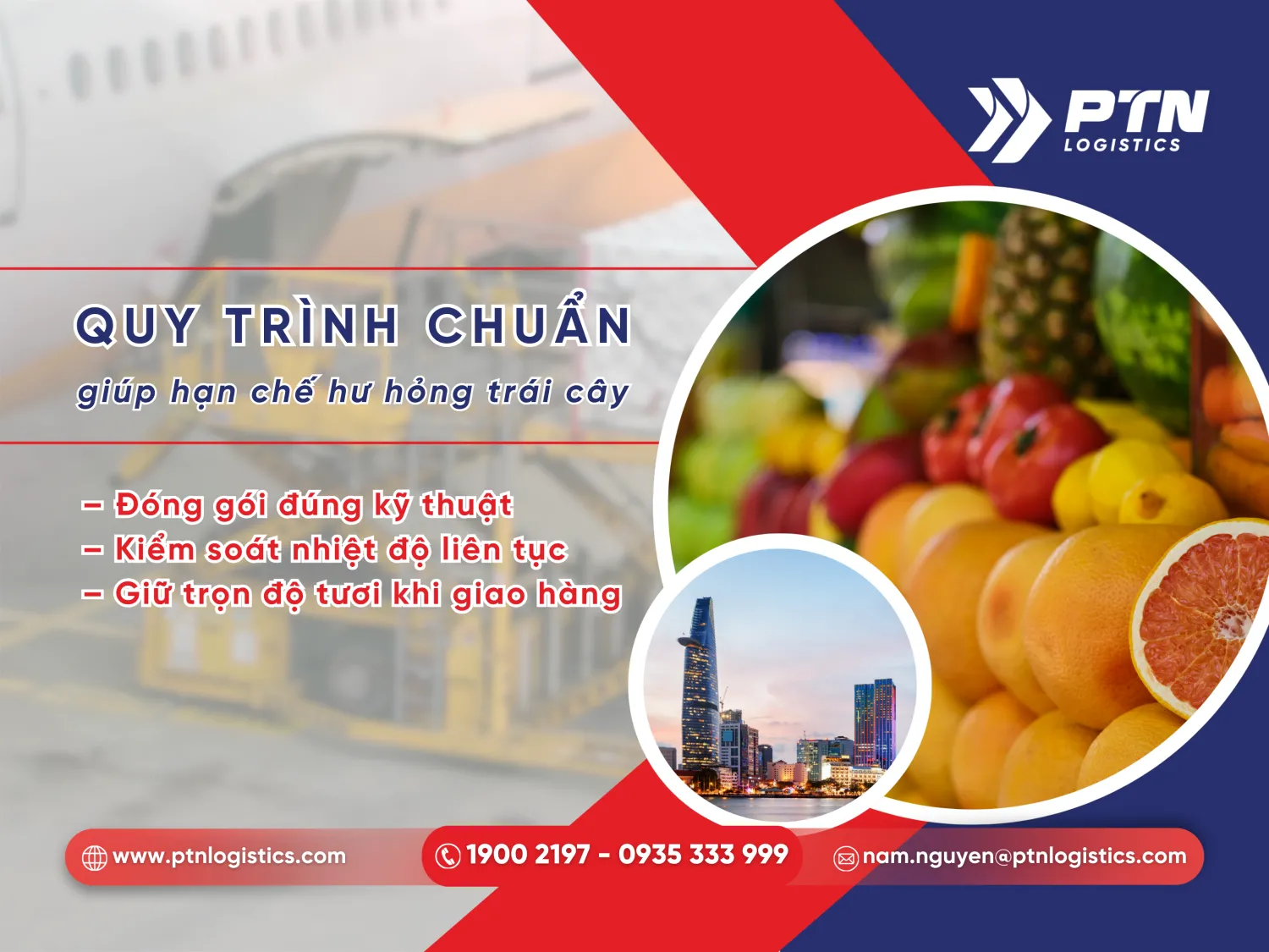 Quy trình các bước gửi hoa quả đi Sài Gòn