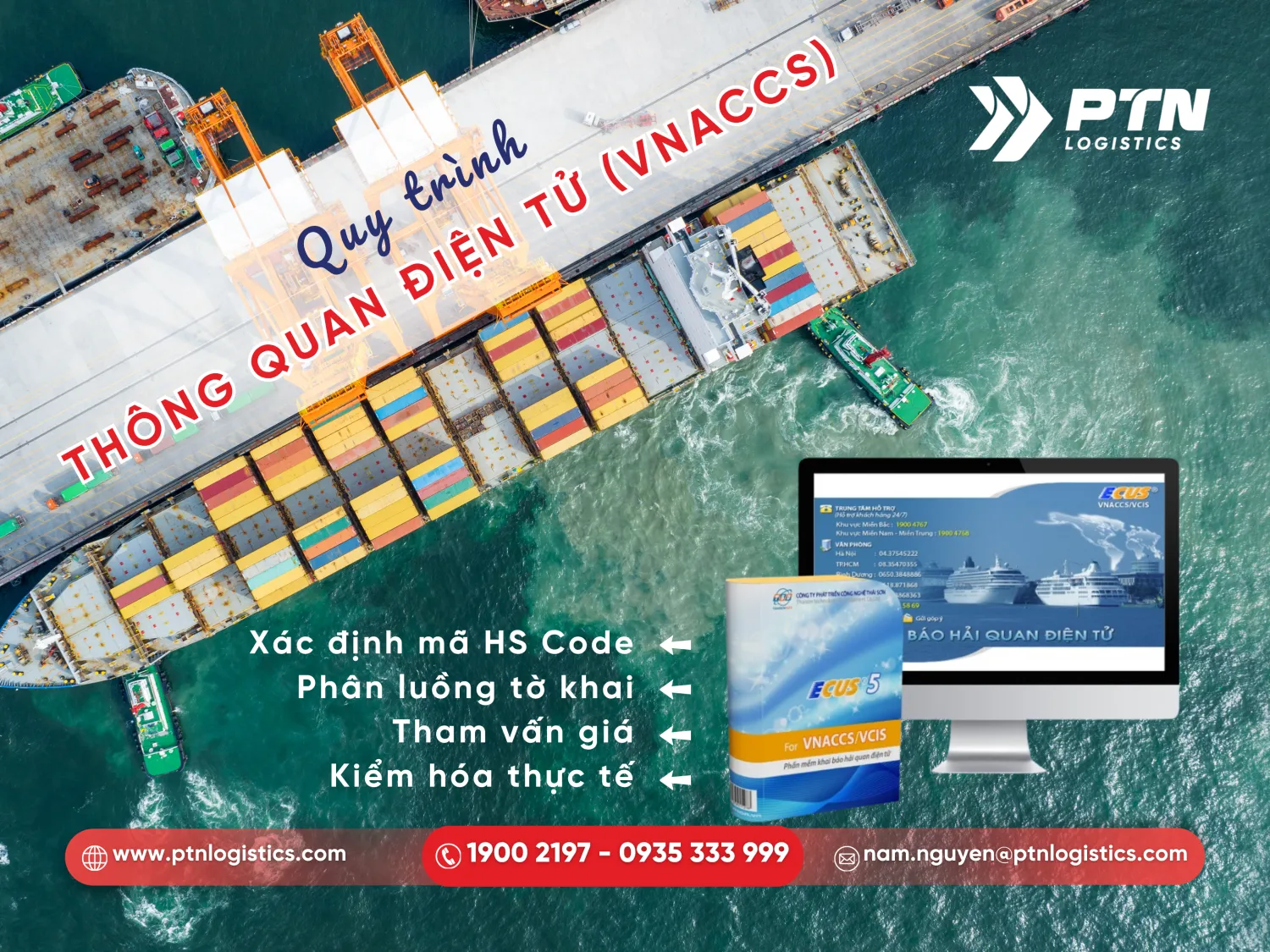 Quy trình các bước khai báo hải quan điện tử