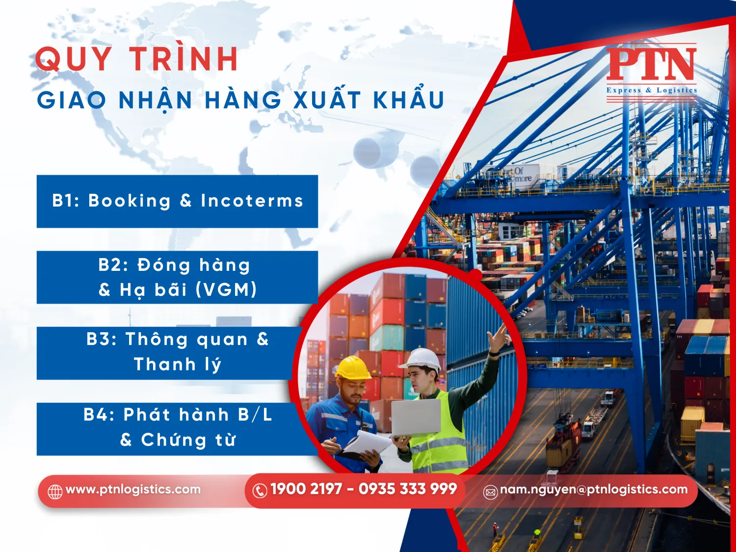 Quy trình giao nhận hàng xuất khẩu