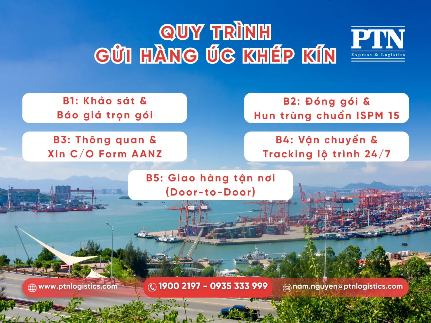 Quy trình gửi hàng đi Úc bằng đường biển