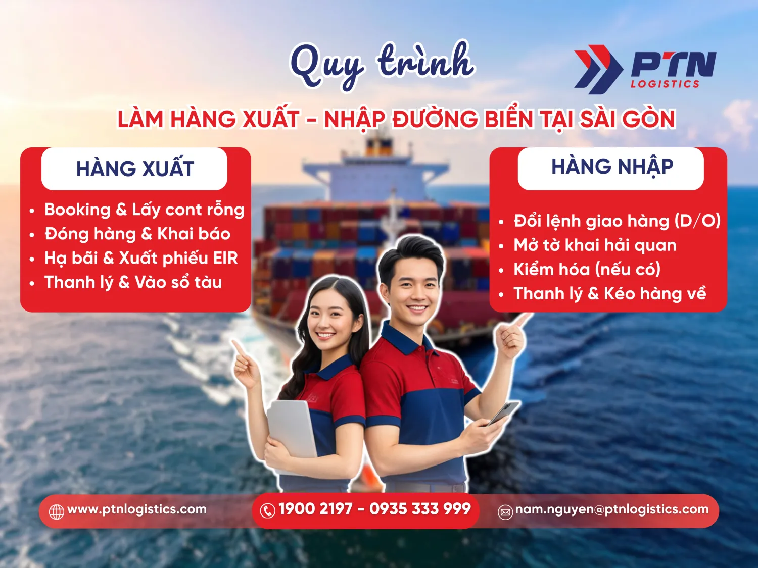 Quy trình làm hàng xuất nhập qua đường biển