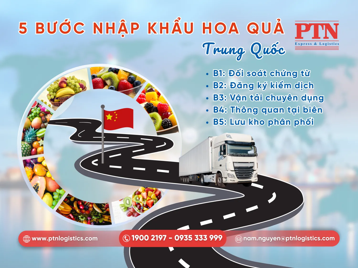 Quy trình nhập khẩu hoa quả Trung Quốc