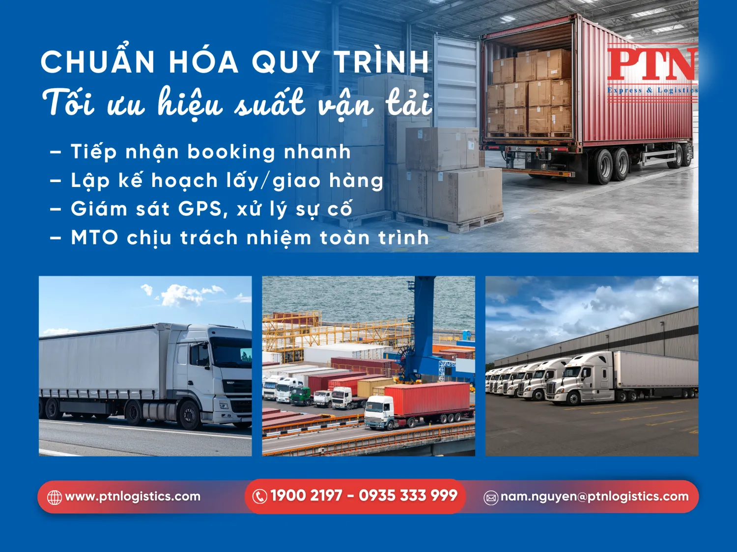 Quy trình phối hợp vận tải xuất khẩu