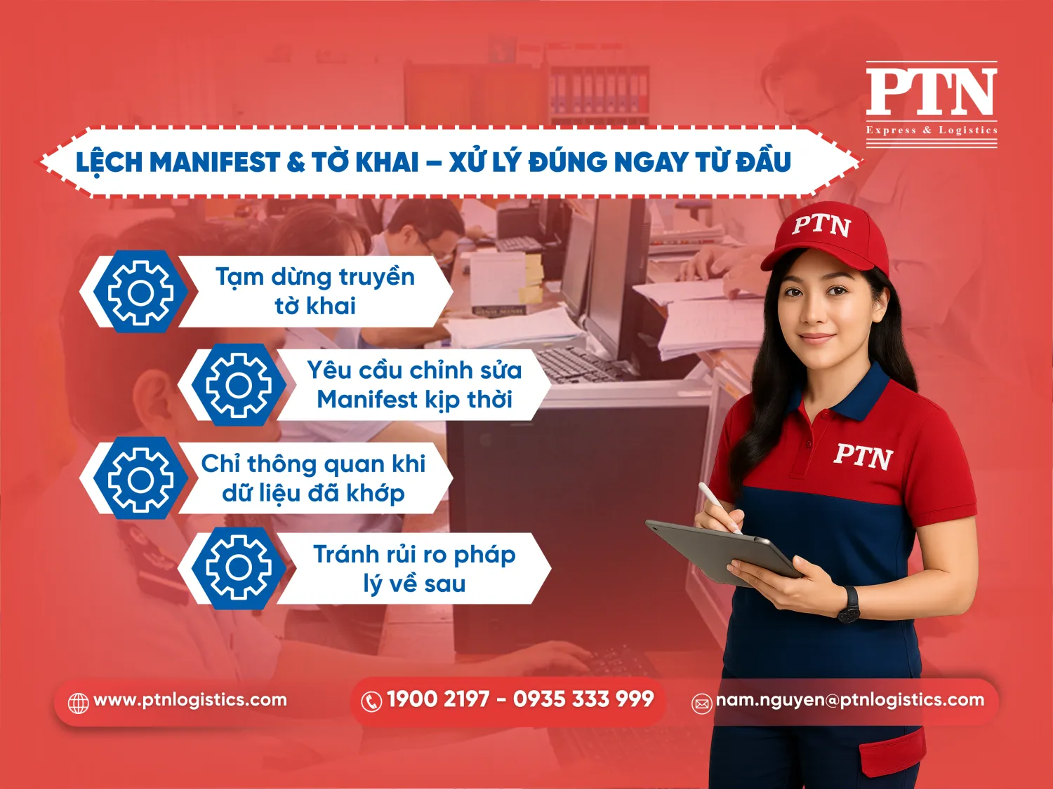 Quy trình xử lý khi thông tin trên manifest và tờ khai bị lệch