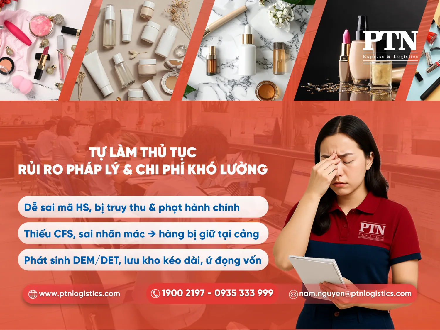 Rủi ro khi tự làm thủ tục nhập khẩu mỹ phẩm Hàn Quốc