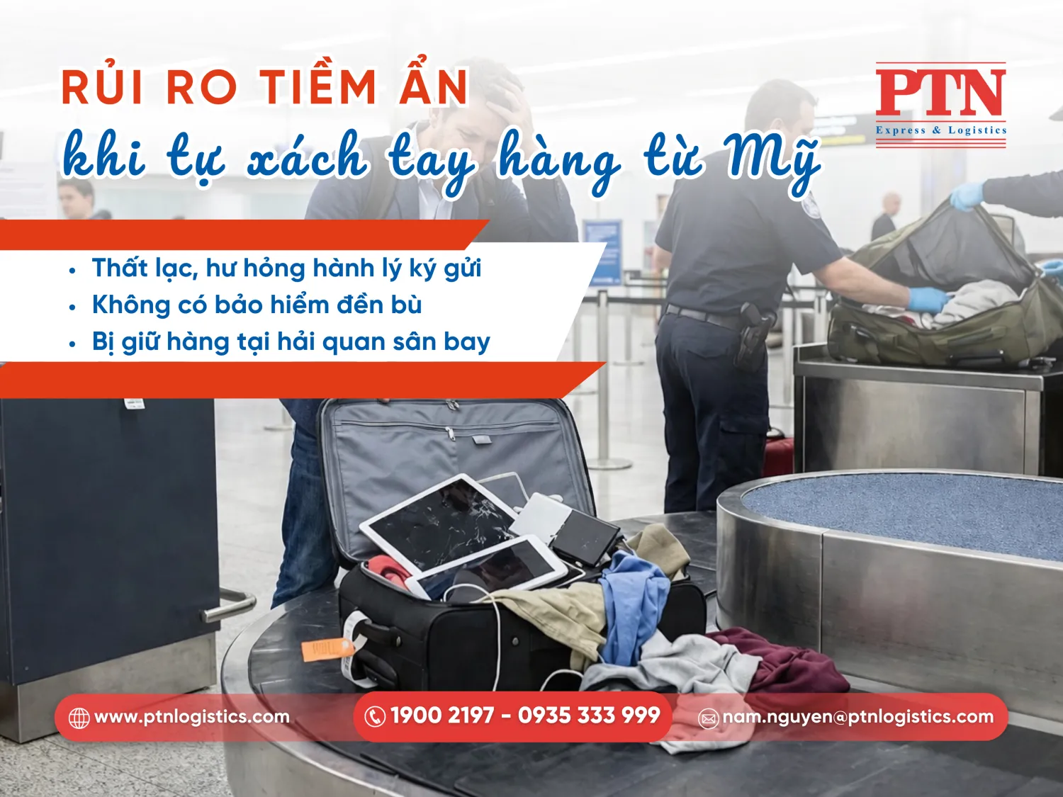 Rủi ro thường gặp khi tự xách tay hàng hóa