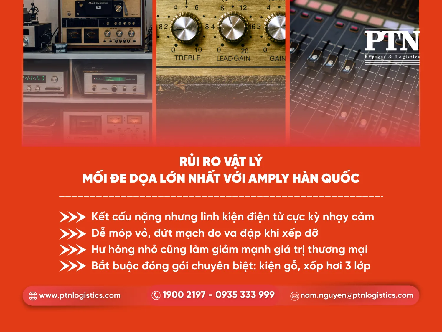 Rủi ro vật lý-Mối đe dọa lớn nhất với amply Hàn Quốc