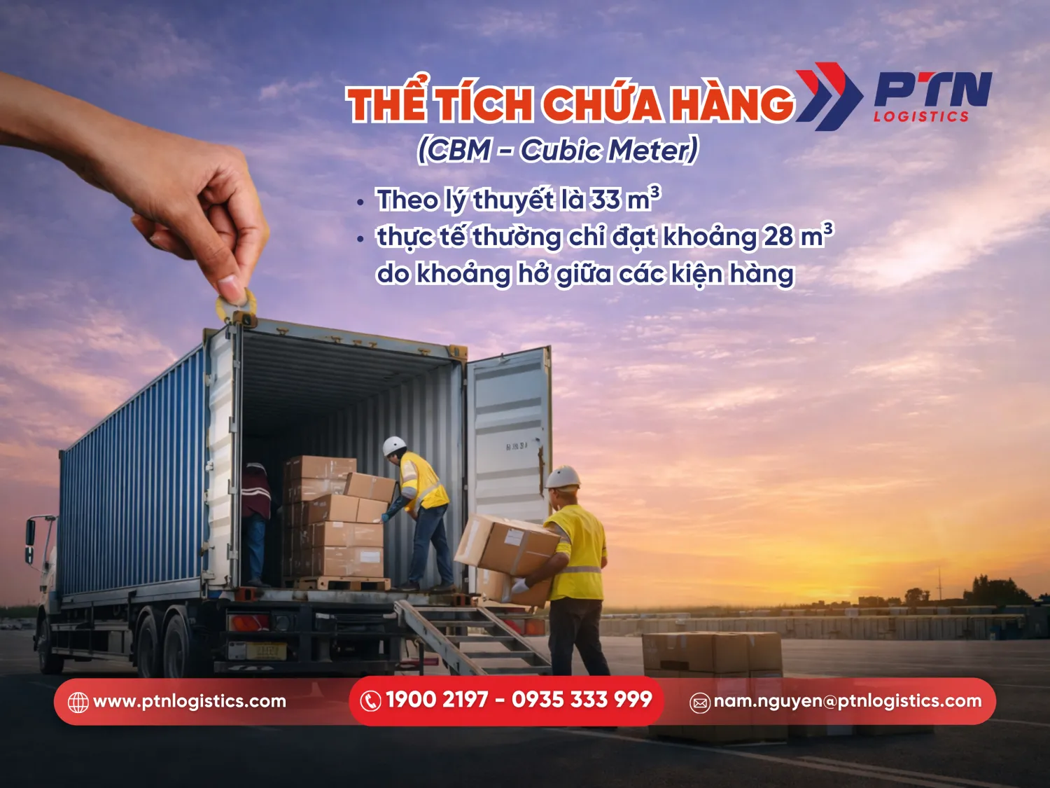 Thể tích chứa hàng (CBM)