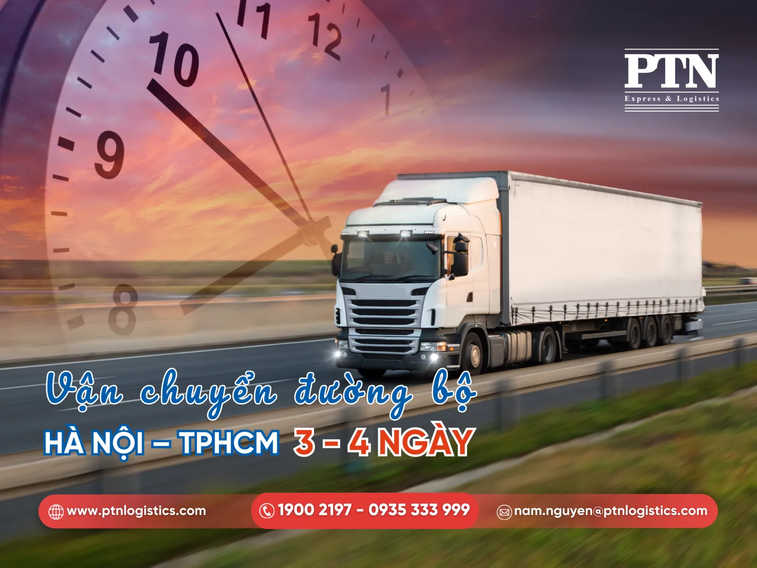 Thời gian vận chuyển đường bộ từ Hà Nội vào TP HCM