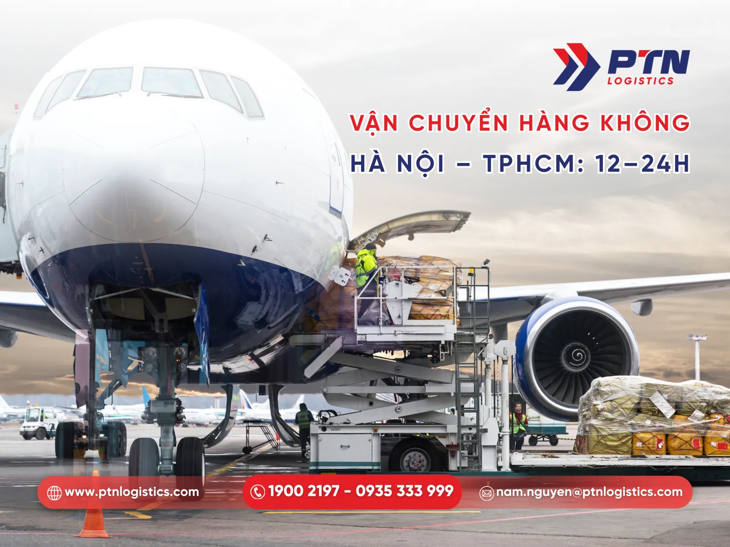 Thời gian vận chuyển đường hàng không từ Hà Nội vào HCM