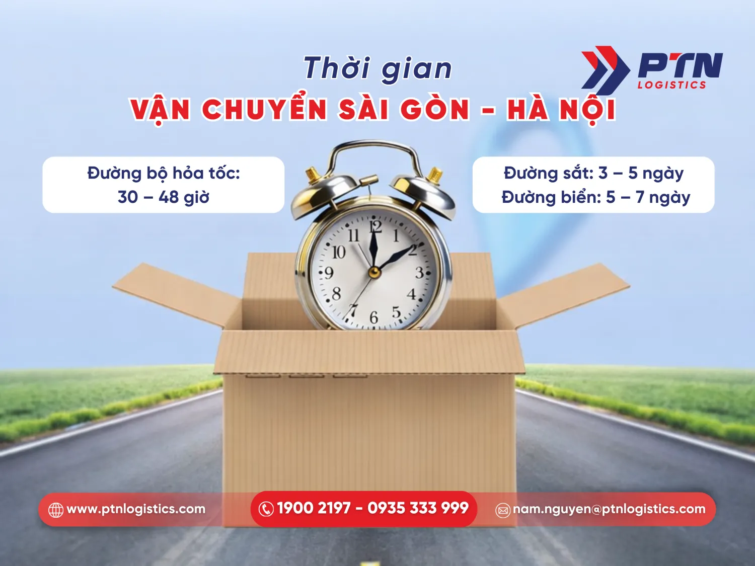 Thời gian vận chuyển tuyến Sài Gòn đi Hà Nội