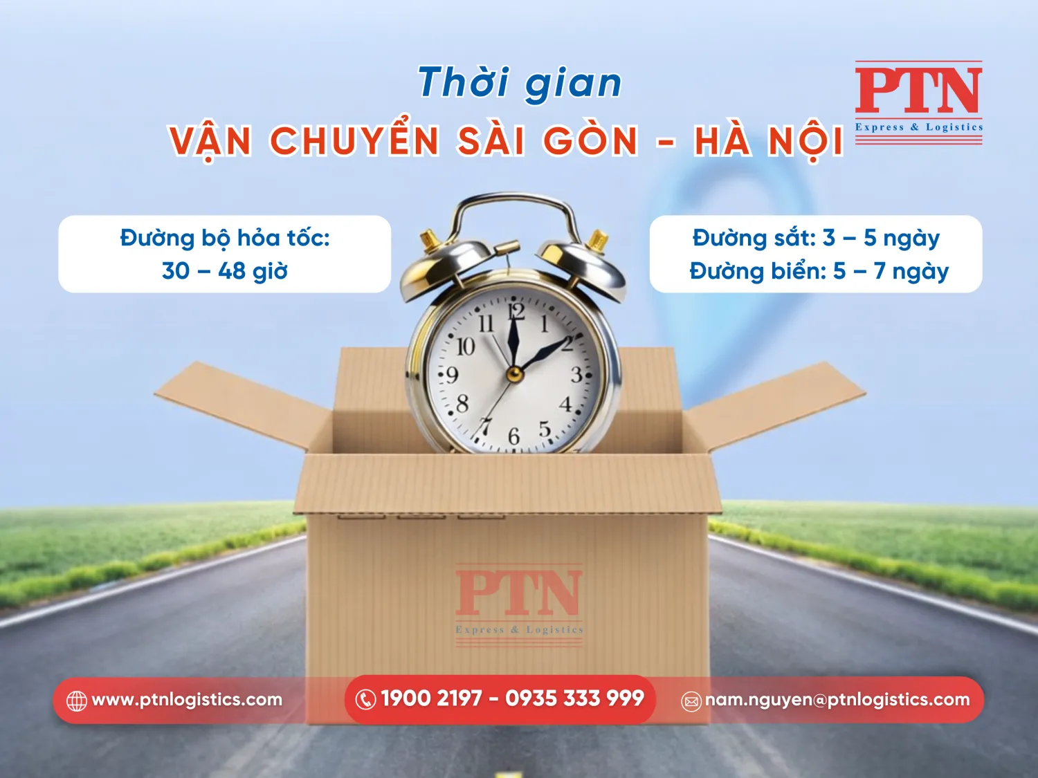 Thời gian vận chuyển chuyên tuyến Sài Gòn Hà Nội