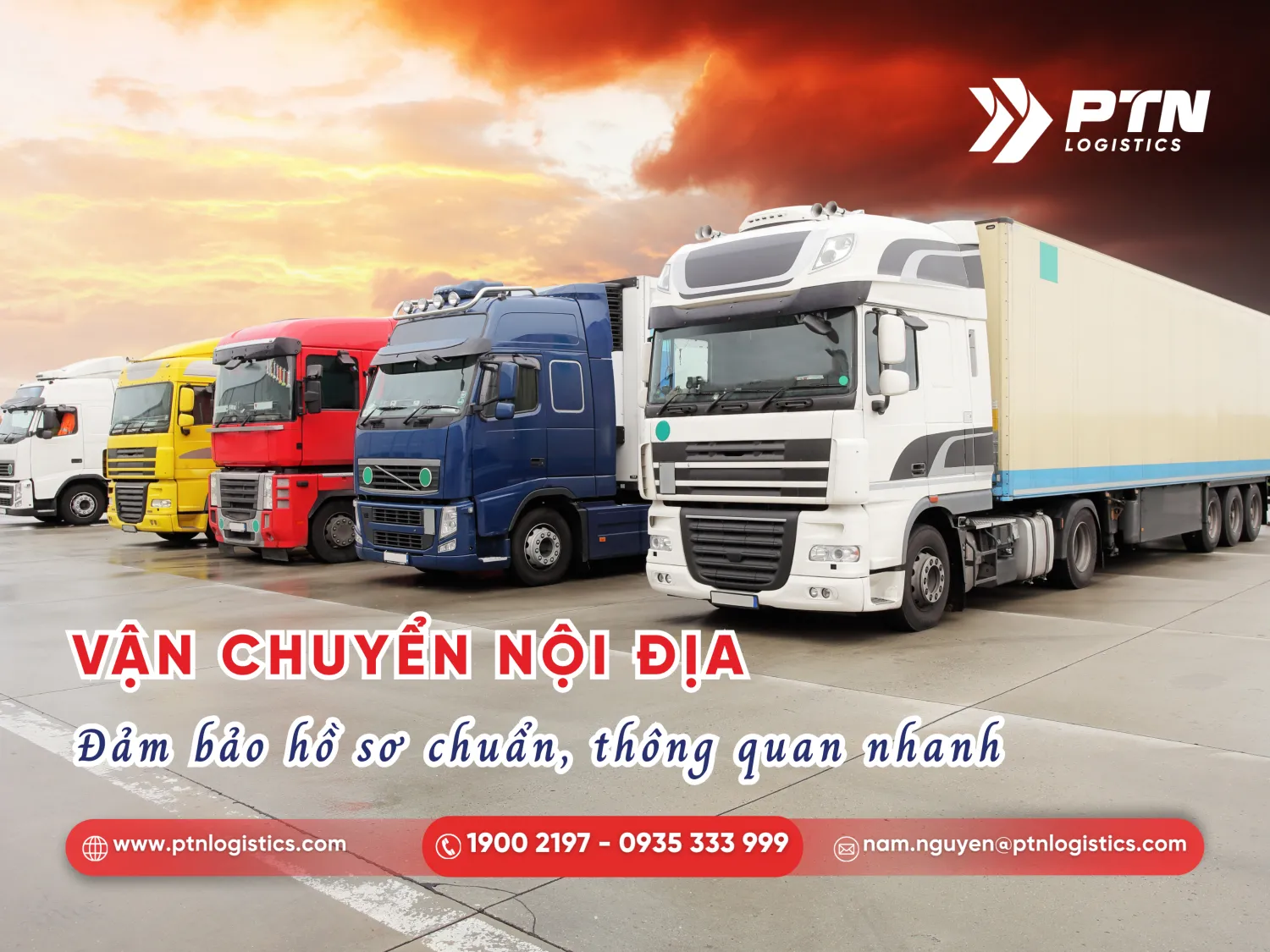 Tiến hành bước vận chuyển nội địa