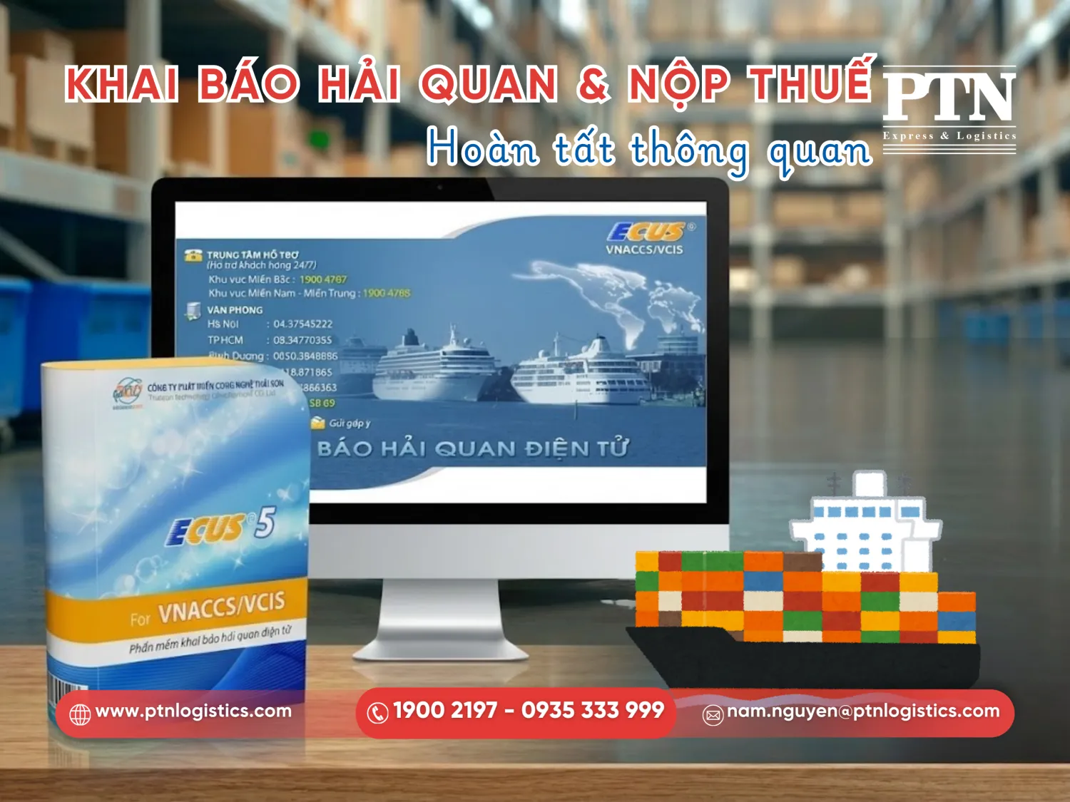 Tiến hành khai báo hải quan nhập khẩu