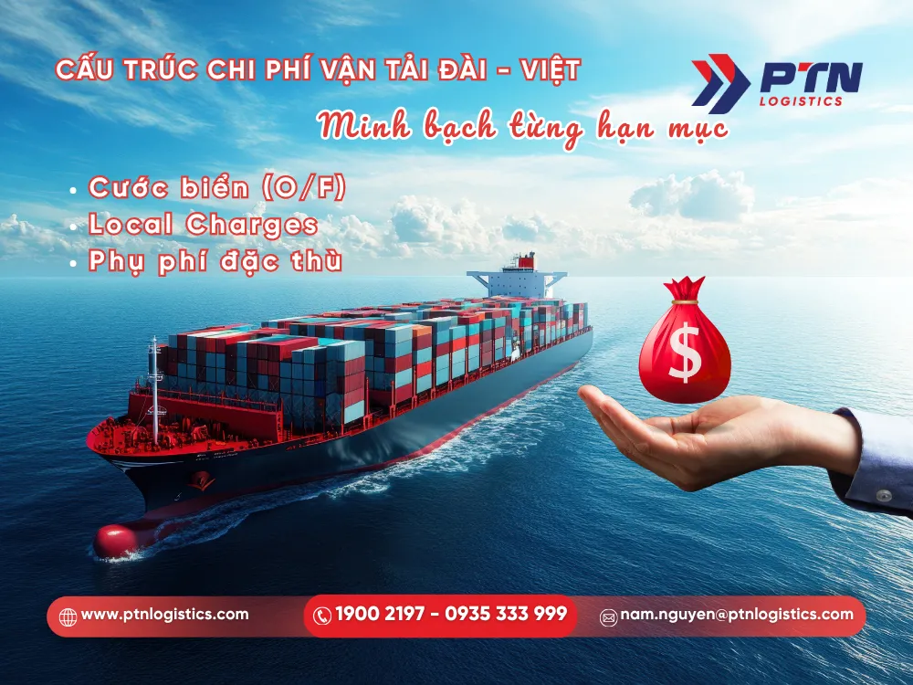 Tìm hiểu chi phí vận tải biển Đài VIệt