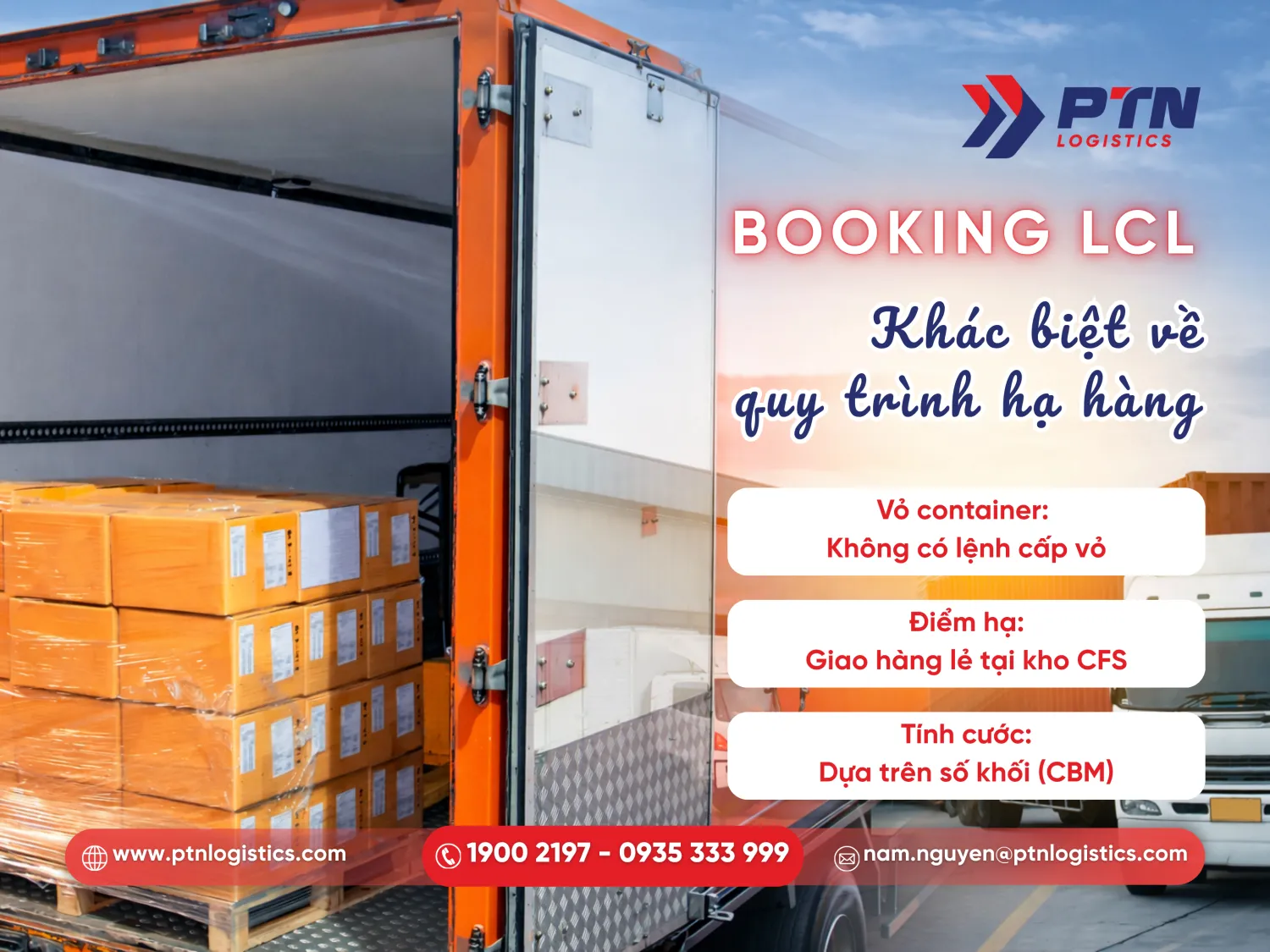 Tìm hiểu mẫu booking LCL