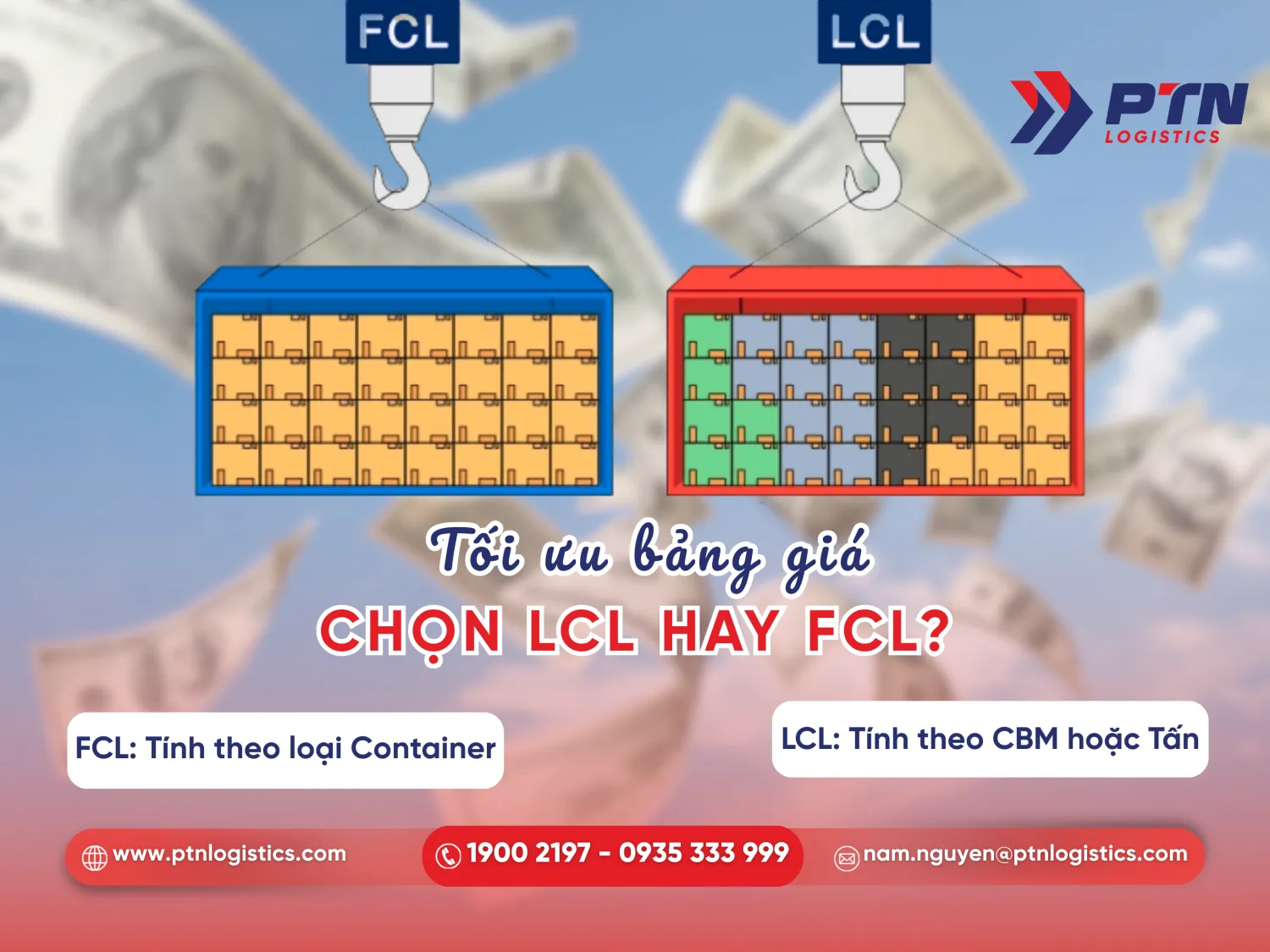 Tìm hiểu sự khác biệt giữa giá hàng FCL và LCL