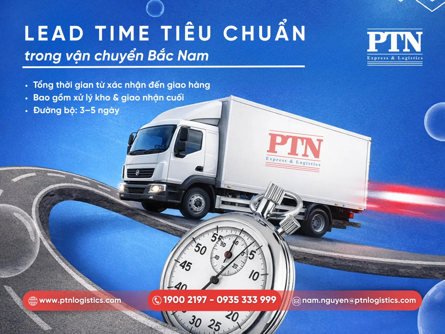 Tổng thời gian vận chuyển tiêu chuẩn trong logistics