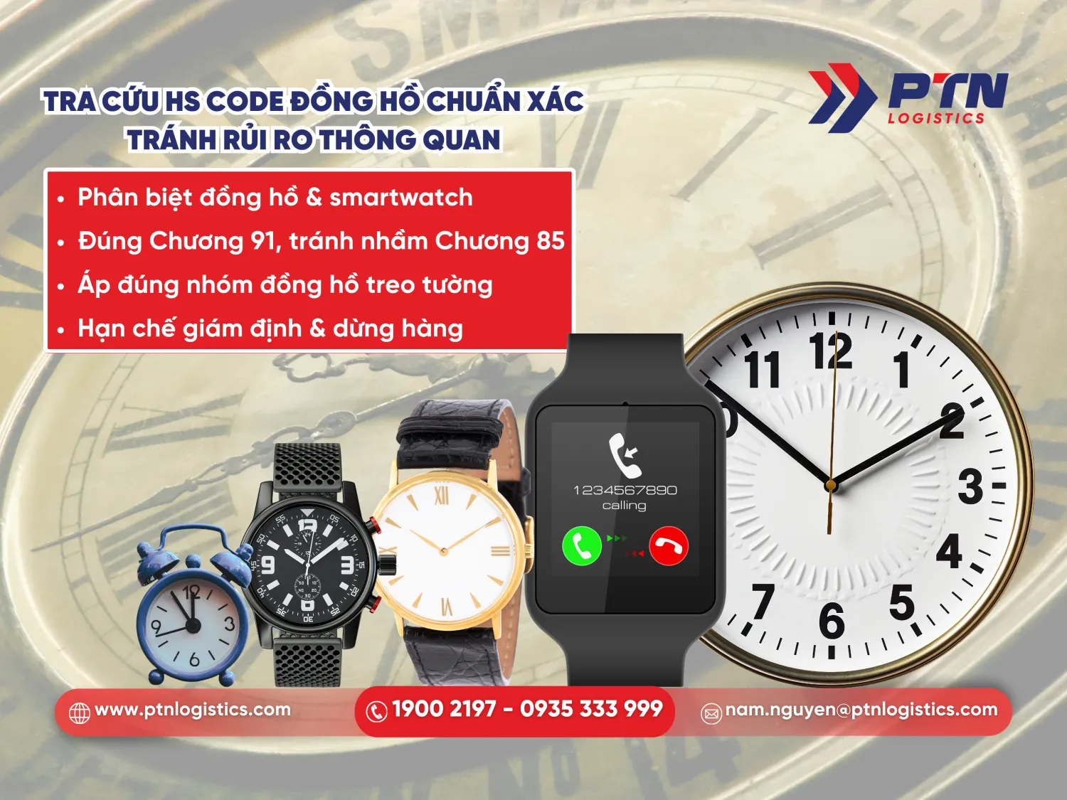 Tra cứu HS code đồng hồ chuẩn xác tránh rủi ro đồng hồ