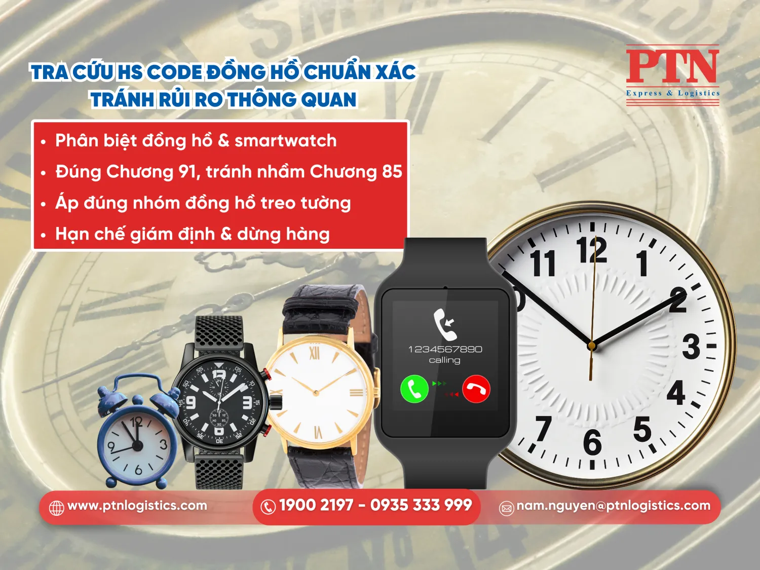 Tra cứu HS Code đồng hồ chuẩn xác