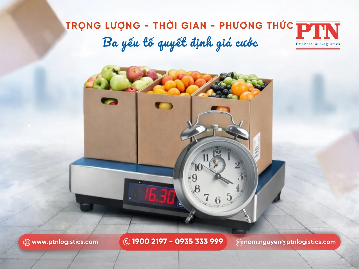 Trọng lượng thời gian ảnh hưởng đến phương thức vận chuyển