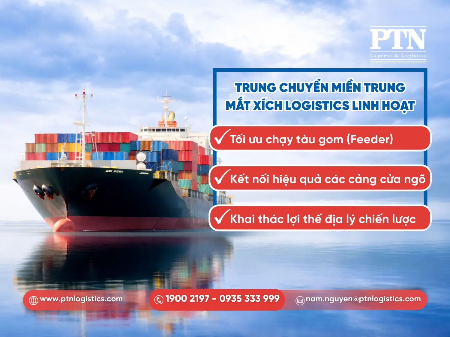 Trung chuyển miền Trung - Mắt xích logistics linh hoạt