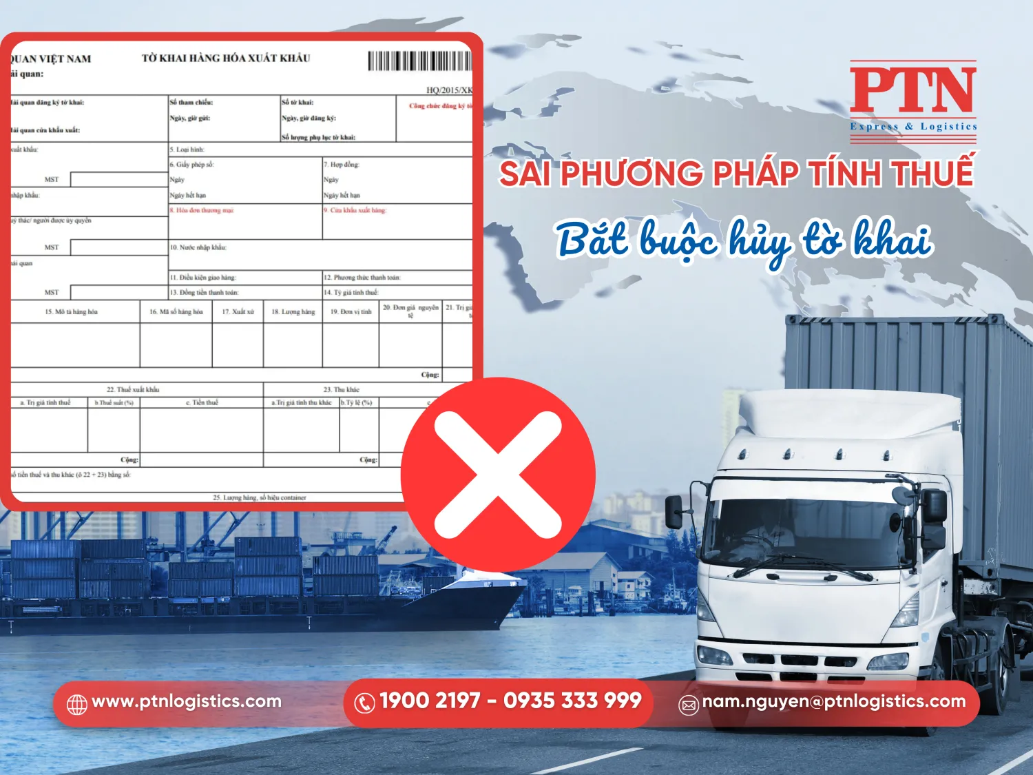 Trường hợp sai mẫu tờ khai