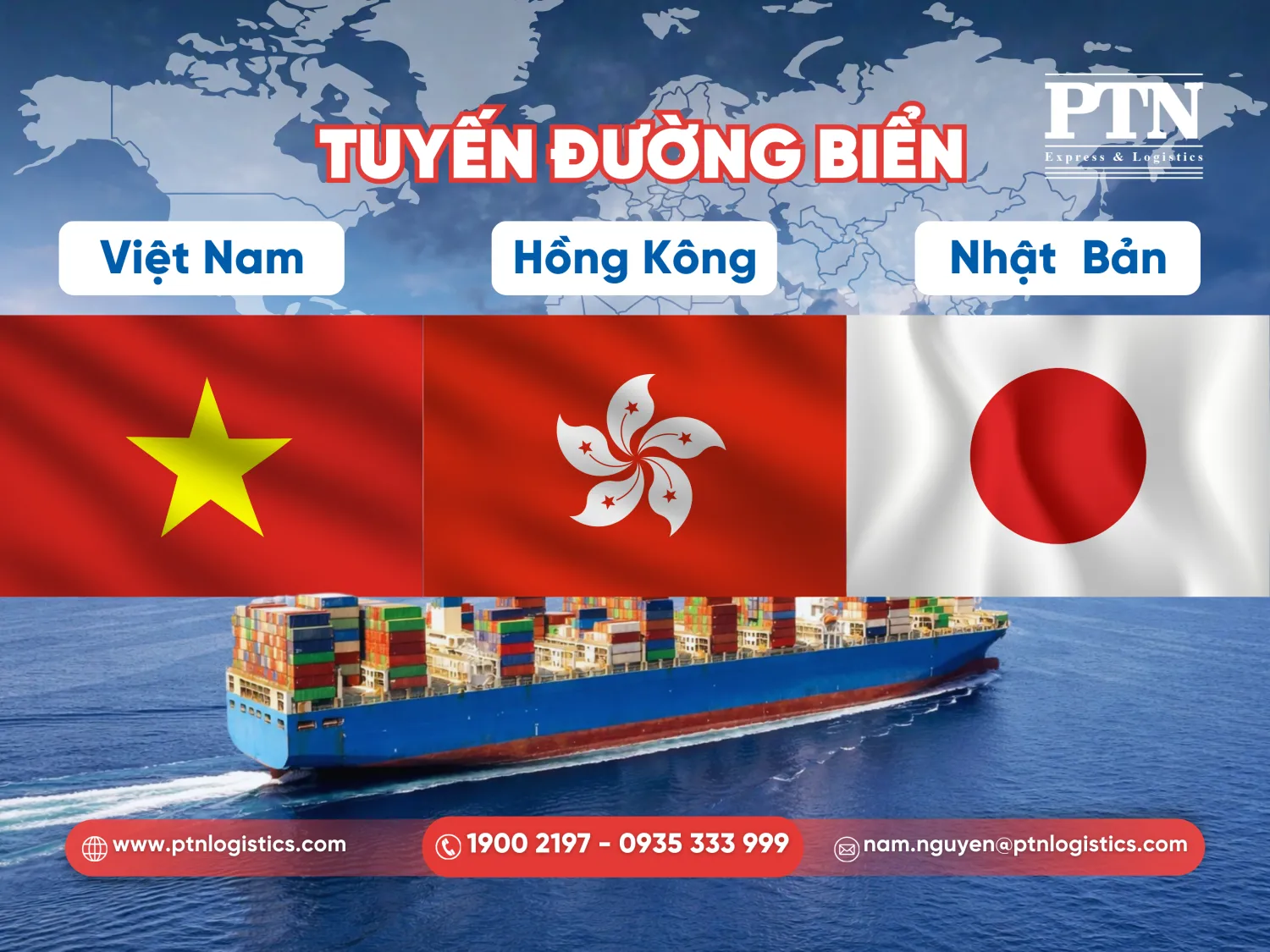 Tuyến đường biển Việt Nam Hồng Kông Nhật Bản