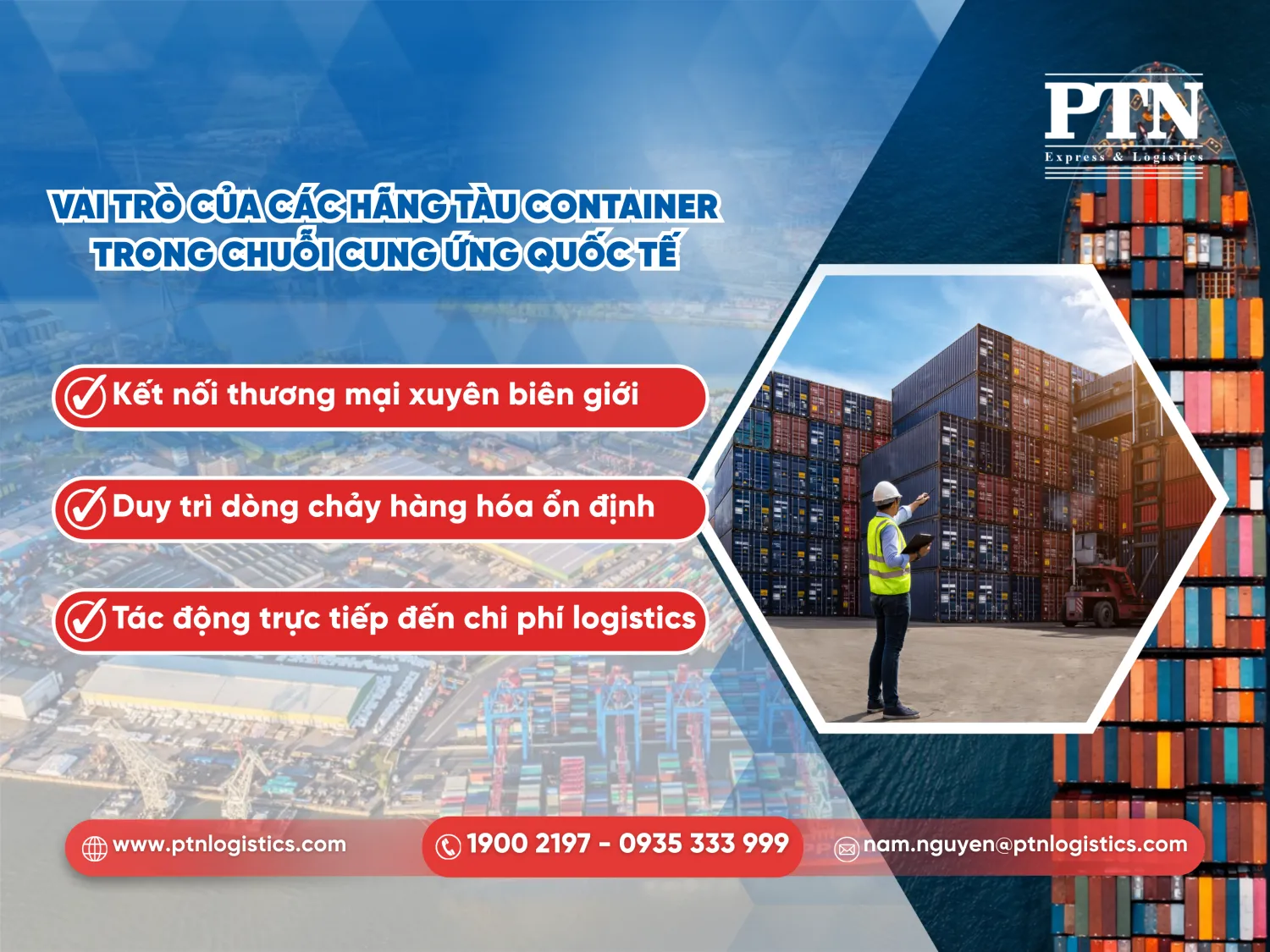 Vai trò của các hãng tàu container trong chuỗi cung ứng quốc tế