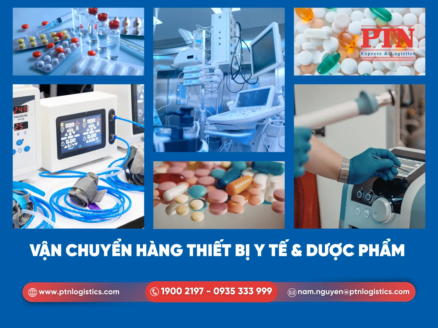Vận chuyển hàng thiết bị y tế và dược phẩm