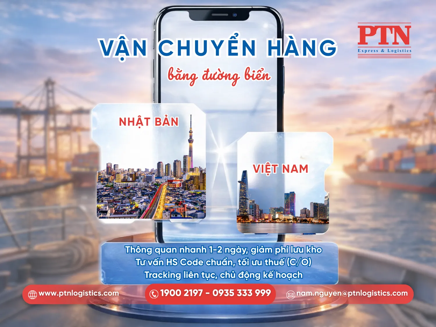 Vân chuyển Nhật Việt đường biển