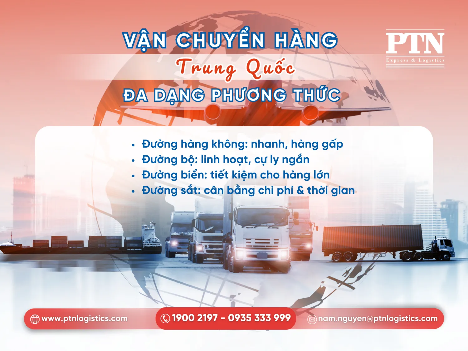 Vận chuyể quốc tế Trung Quốc về Việt Nam