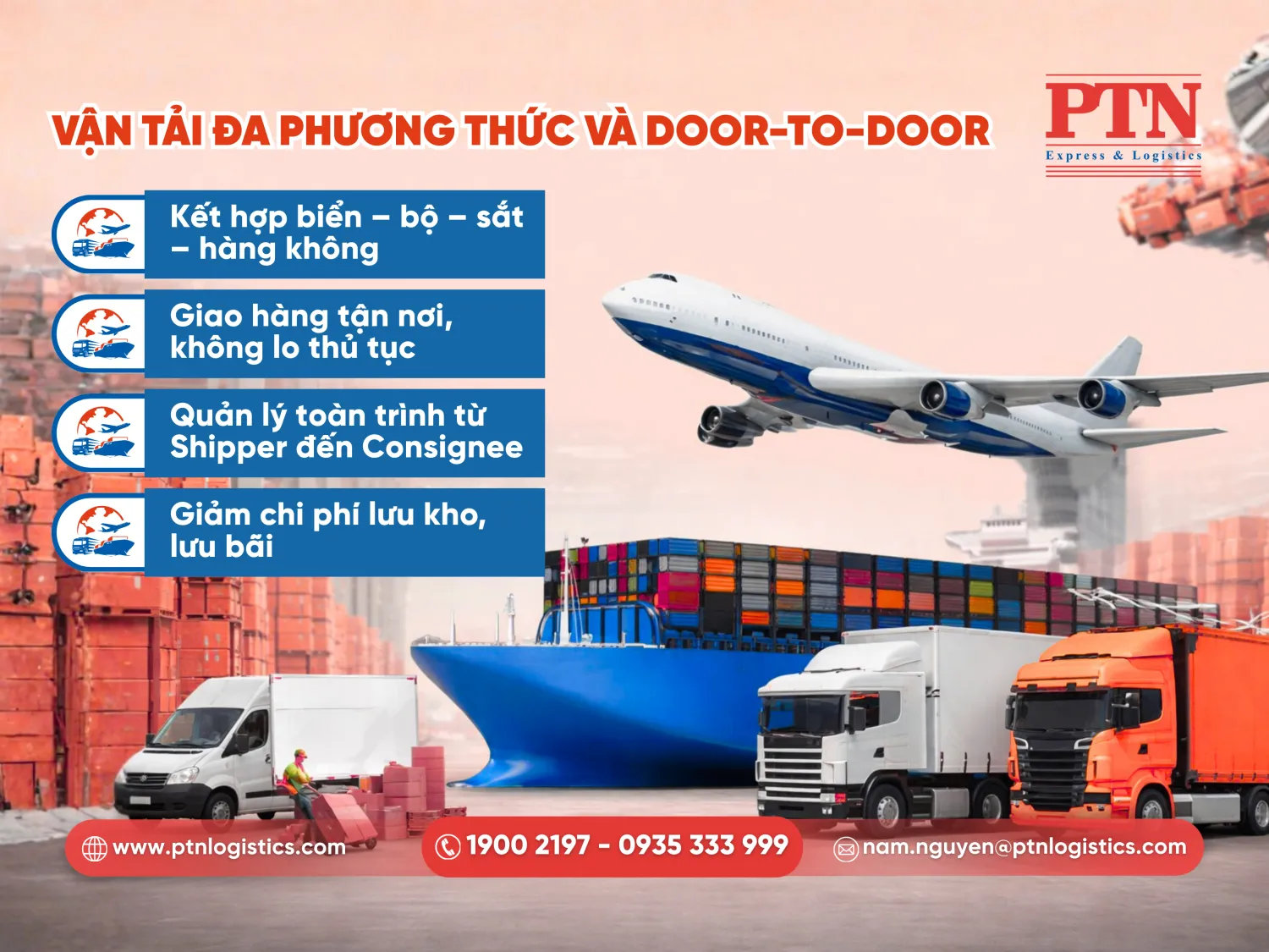 Vận tải đa phương thức và door to door