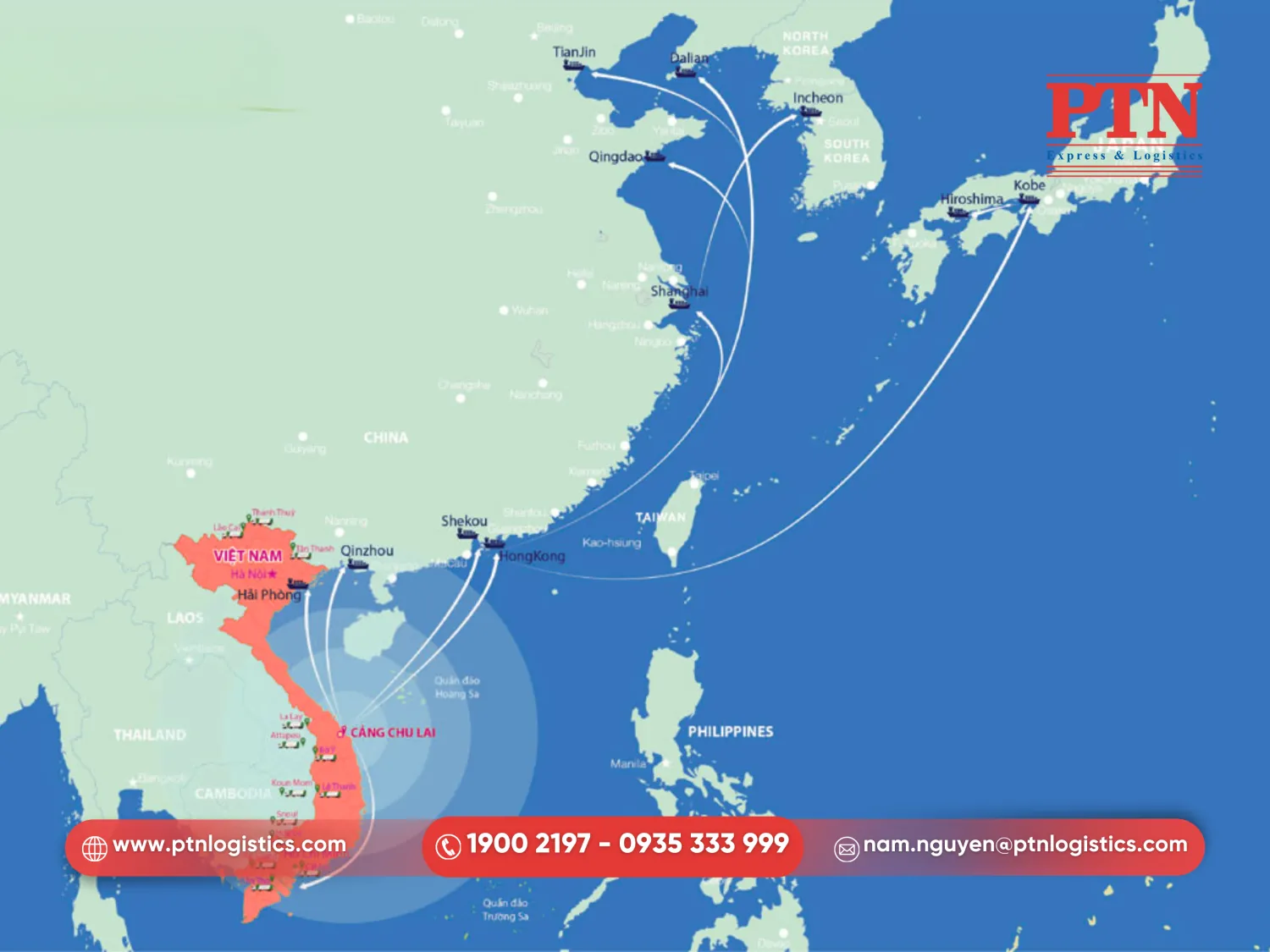 Vị thế của đường biển Việt Nam trên bản đồ thế giới