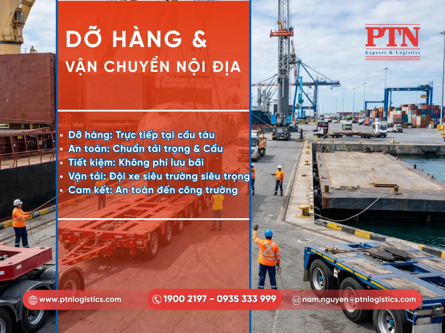 Xếp dỡ tại cảng và vận chuyển nội địa