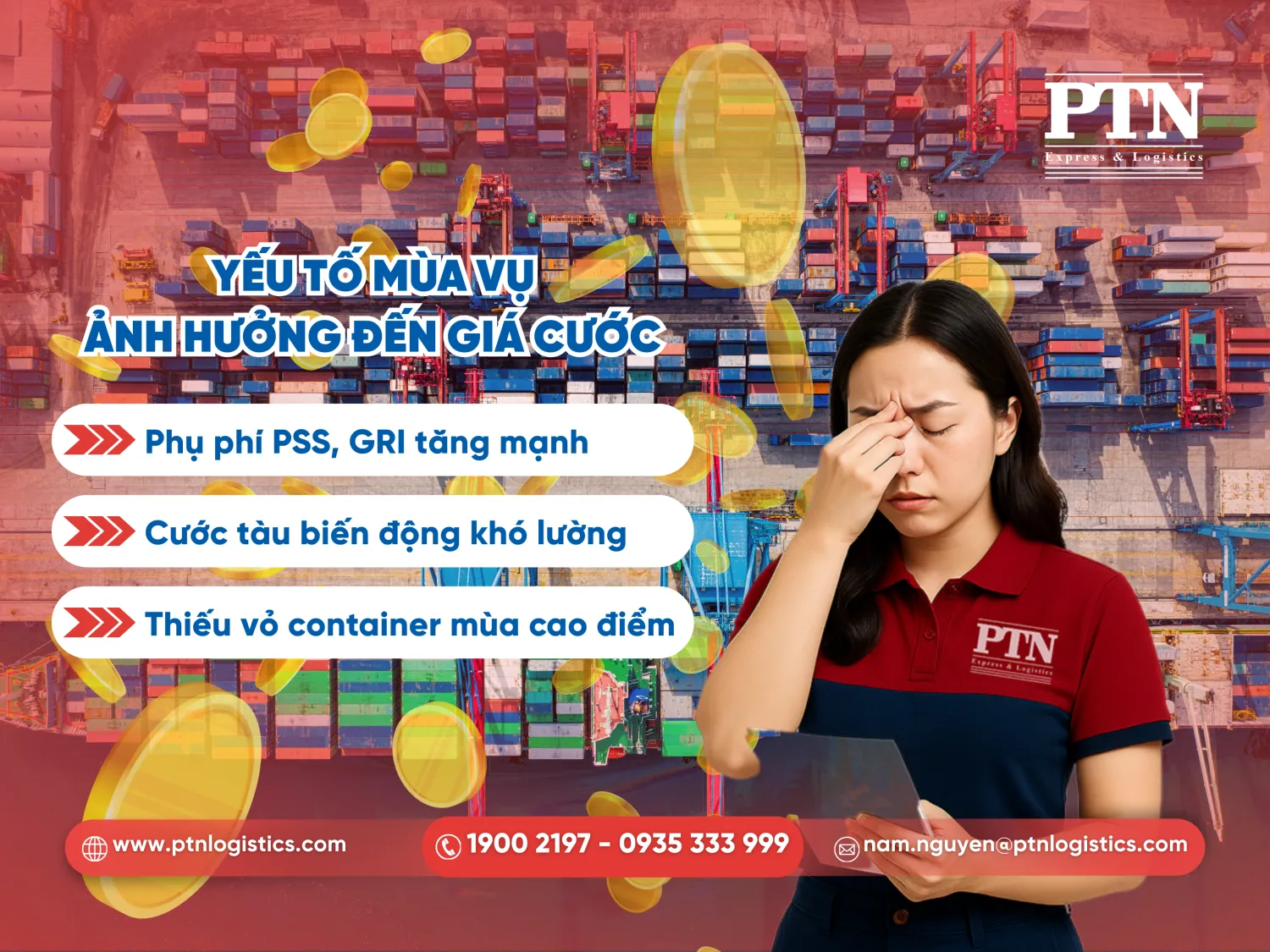 Yếu tố mùa vụ ảnh hưởng đến giá cước