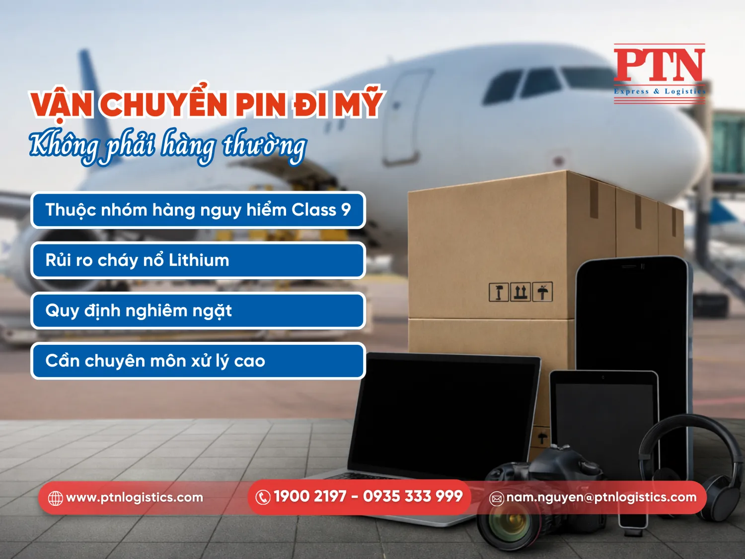 Bản chất của pin trong vận tải hàng không