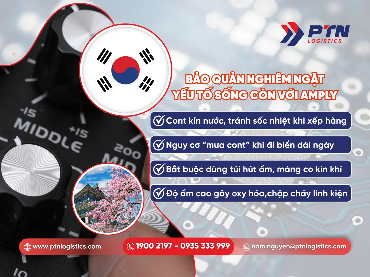 Bảo quản nghiêm ngặt là yếu tố sống còn với amply Hàn Quốc