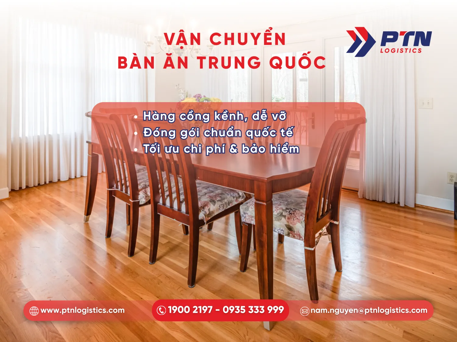 Các đặc thù vận chuyển bàn ăn Trung Quốc