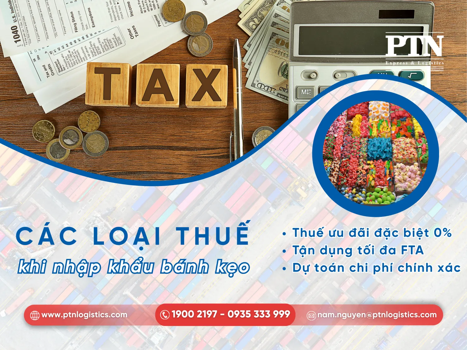 Các loại thuế khi nhập khẩu bánh kẹo từ Hàn Quốc