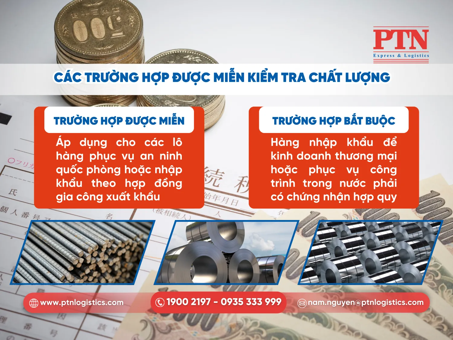 Các trường hợp được miễn kiểm tra chất lượng