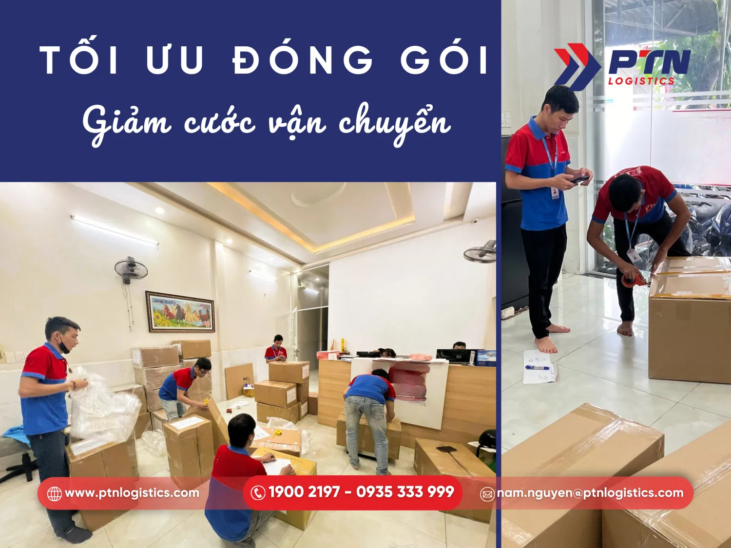 Cách tối ưu đóng gói để giảm trọng lượng