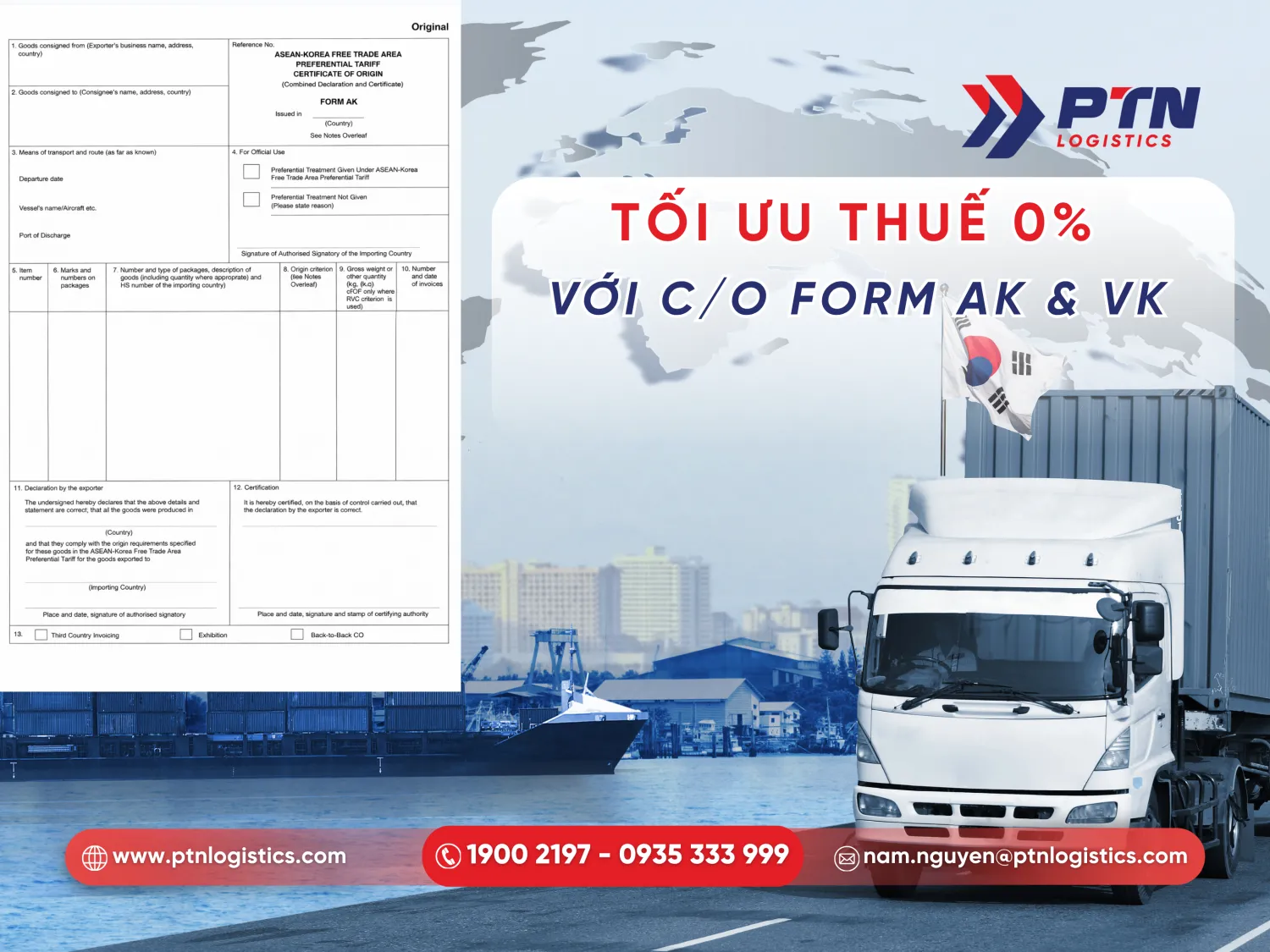 Cách tối ưu thuế với C/O form AK và form VK
