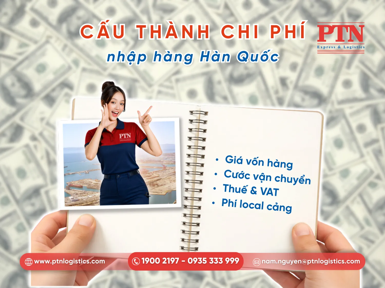 Chi phí khi nhập hàng từ Hàn Quốc về Việt Nam