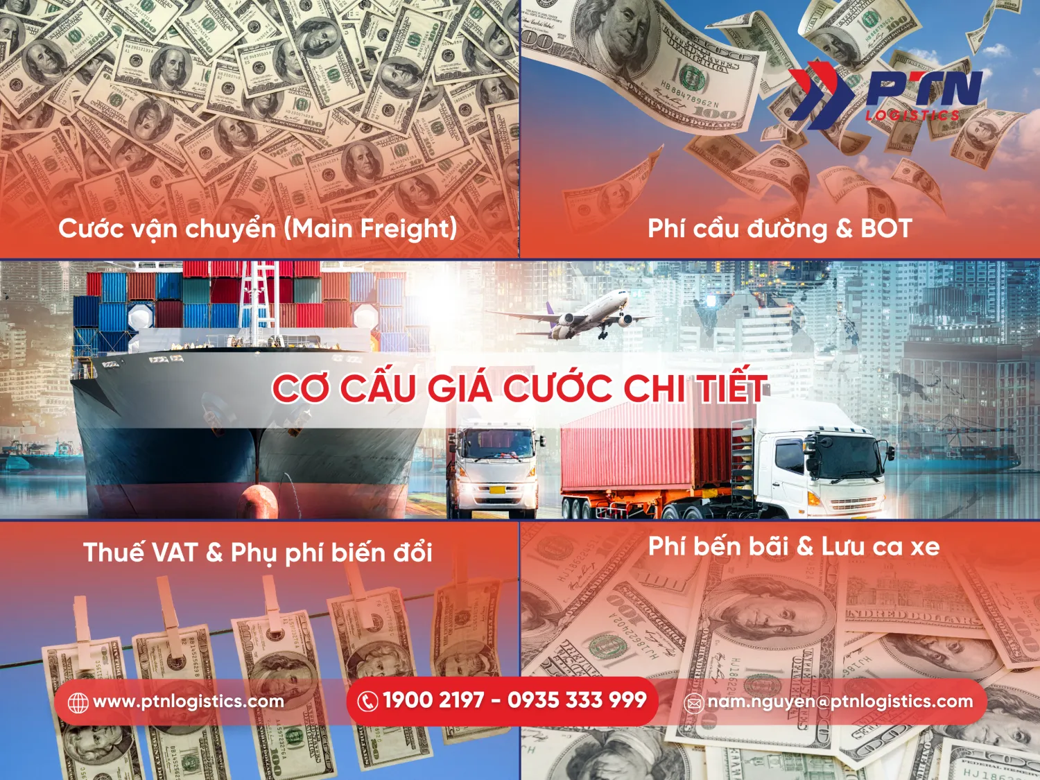 Chi phí khi sử dụng dịch vụ vận tải Đà Nẵng