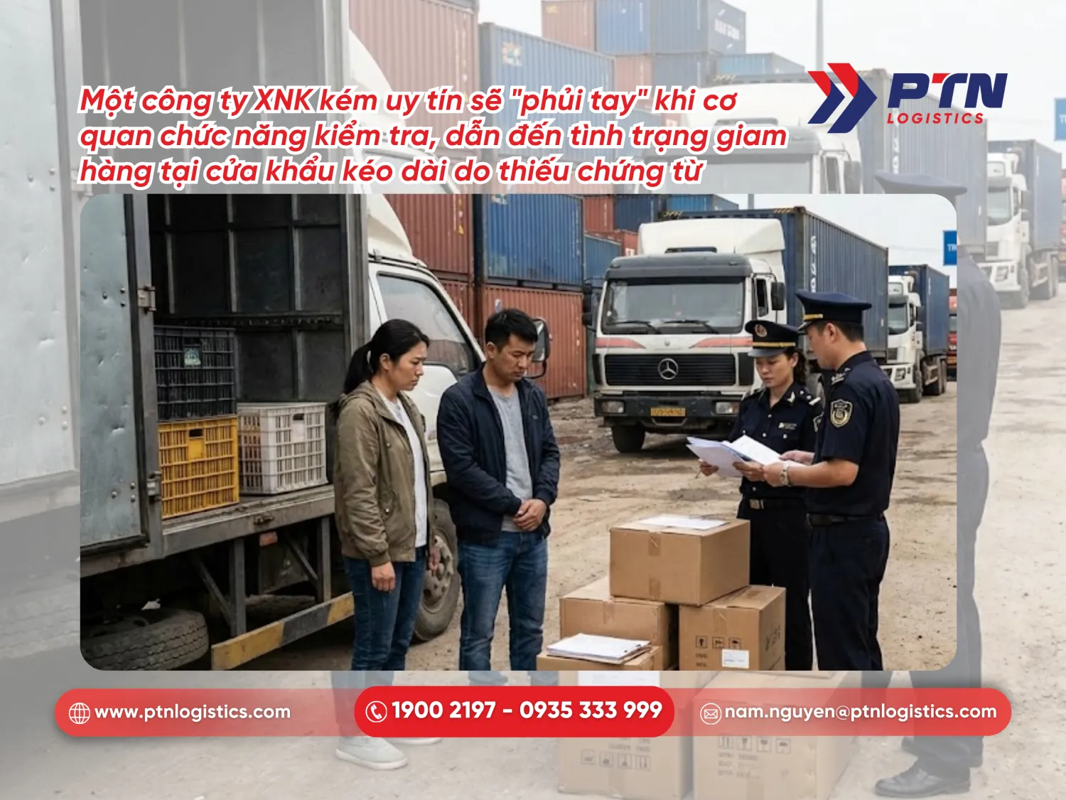 Công ty xuất nhập khẩu kém uy tín sẽ không chịu trách nhiệm khi hàng bị giữ
